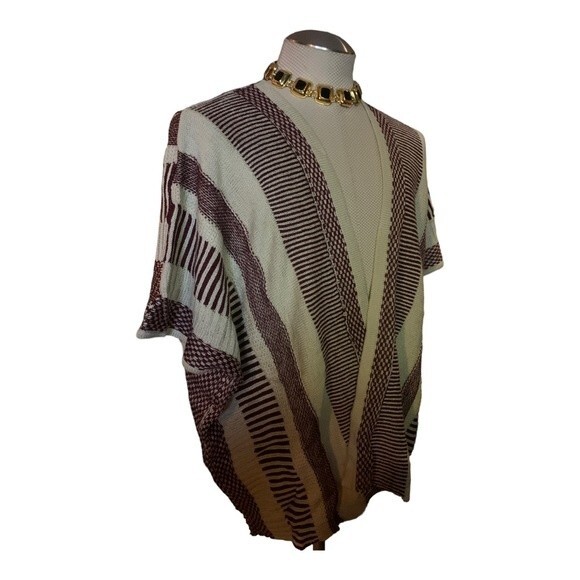 HIPPYSSIDY Women's Multi Color Open Front Oversized Sweater Small/Medium - Picture 3 of 8